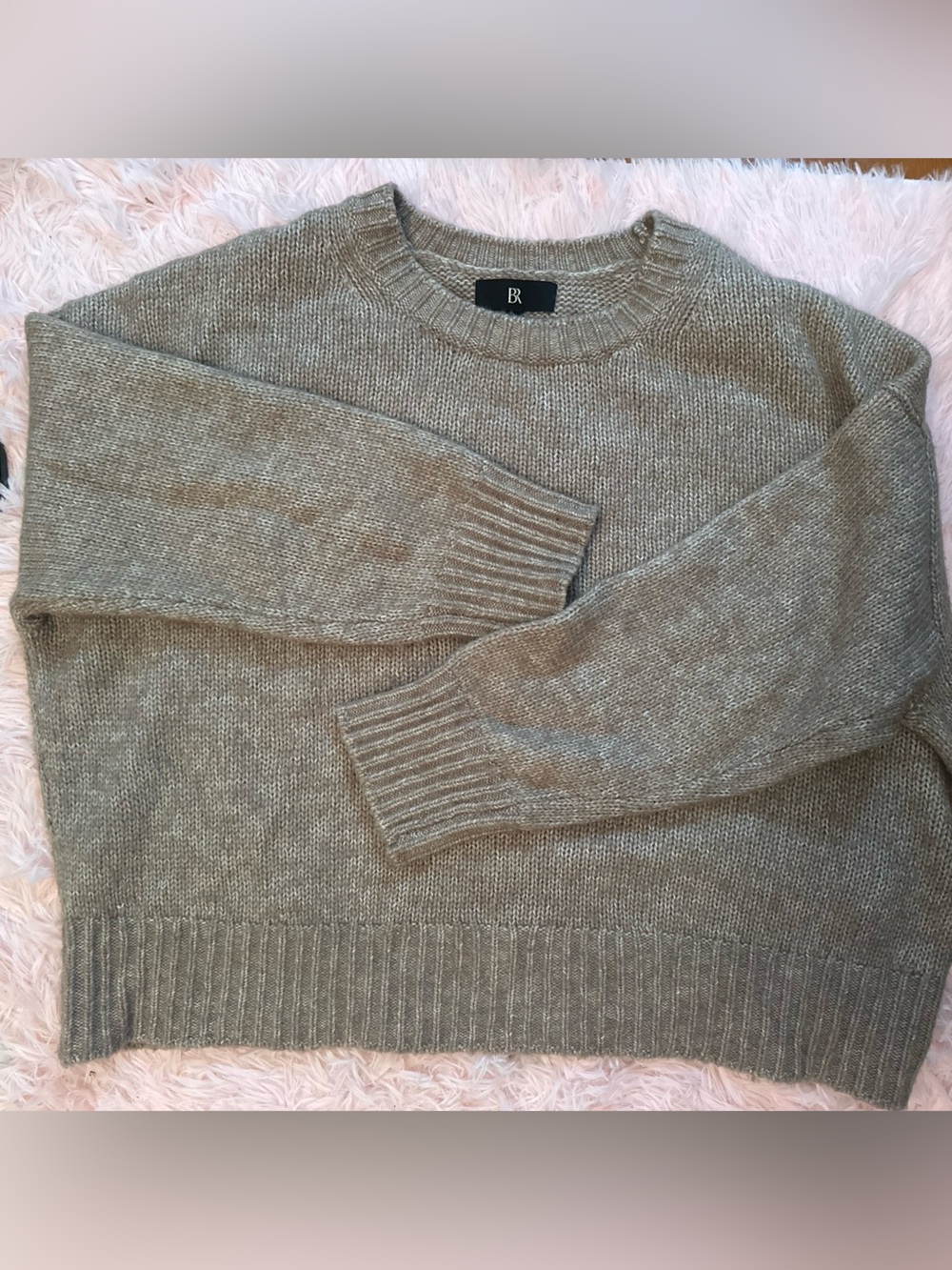 Banana Republic Men's Crewneck Sweater in Taupe Heather